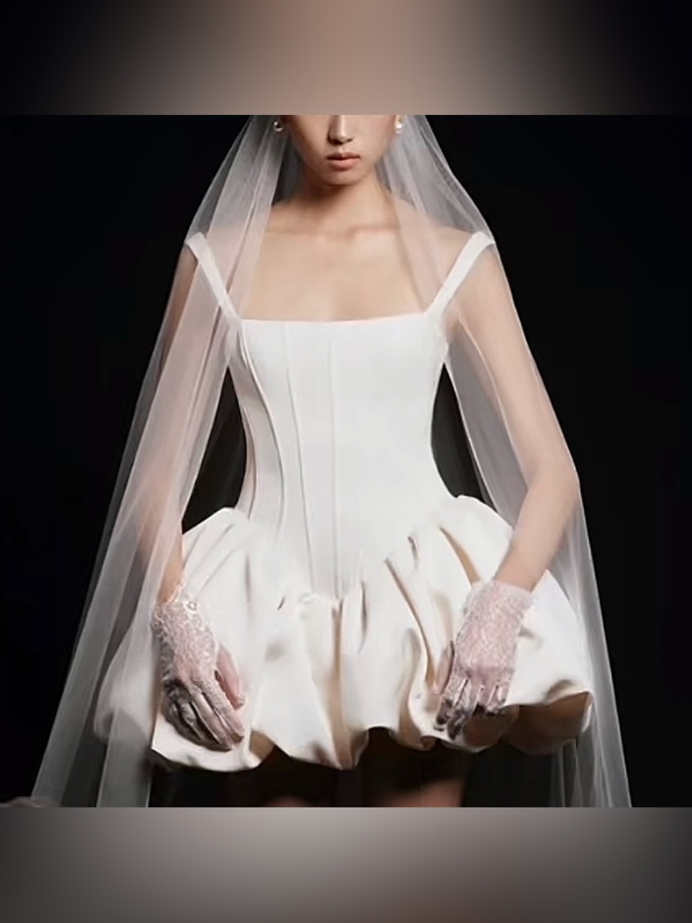 Huong Boutique NEW Corset Mini Dress Bubble Skirt Wedding Formal
